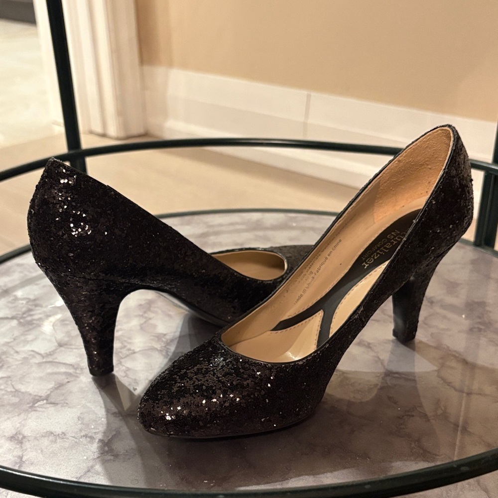 Naturalizer Black Sequin Heels